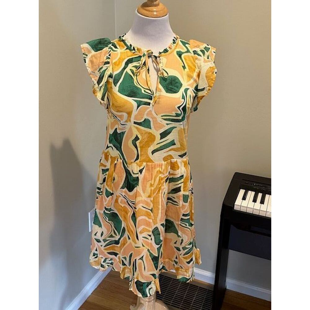 Boho Zinnia Summer Dress Tulum Print Rails Sz Small NWT Floral 100% Cotton